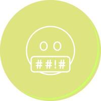 Face with Symbols on Mouth Icon Design vector