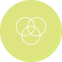 Venn Diagram Icon Design vector