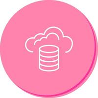 Cloud Database Icon Design vector