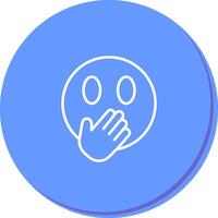 Face with Hand Over Mouth Icon Design vector