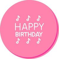 Happy Birthday Song Icon Design vector