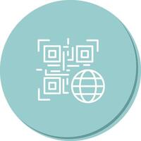 QR Code Website Icon Design vector