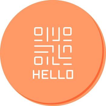 qr código texto icono diseño vector