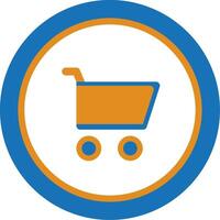 Cart Flat Two Color vector