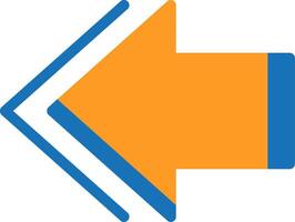 Previous Flat Two Color vector
