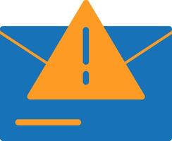 Warning Triangle Flat Two Color vector