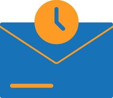Clock Flat Two Color vector