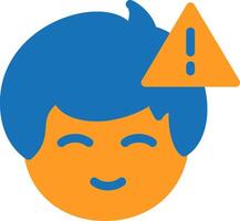 Error or warning symbol Flat Two Color vector
