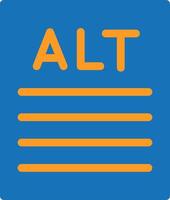 Alt text Flat Two Color vector
