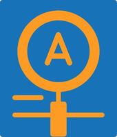 Magnification Flat Two Color vector