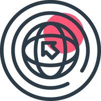 Sign Up Line with small circle background vector