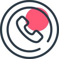 Contact Line with small circle background vector