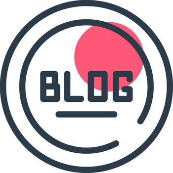 Blog Line with small circle background vector