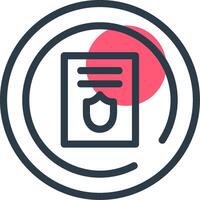 Privacy Policy Line with small circle background vector