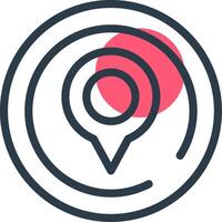 Location Line with small circle background vector