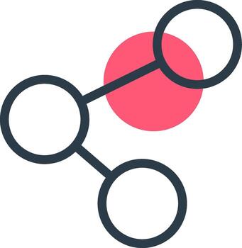 compartir línea con pequeño circulo antecedentes vector