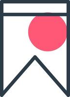 Favorite Line with small circle background vector