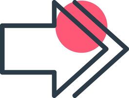 Next Line with small circle background vector