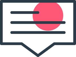 Comment Line with small circle background vector