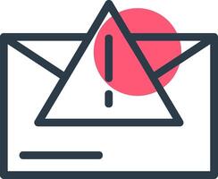 Warning Triangle Line with small circle background vector