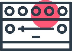 Notification Bar Line with small circle background vector