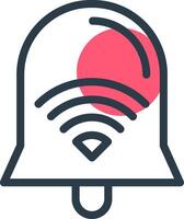 Wi-Fi Signal Line with small circle background vector