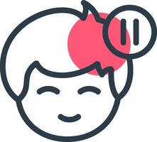 Pause symbol Line with small circle background vector