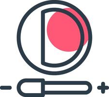 Contrast adjustment Line with small circle background vector