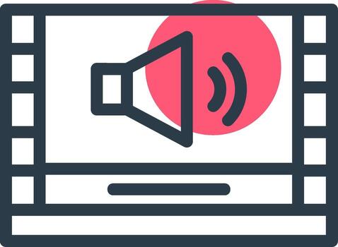 Audio description Line with small circle background vector