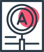 Magnification Line with small circle background vector