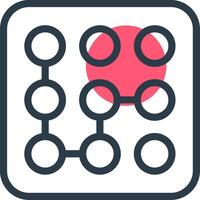 Pattern Line with small circle background vector