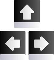 Keyboard navigation Flat Gradient vector