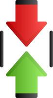 Scroll Up Flat Gradient vector