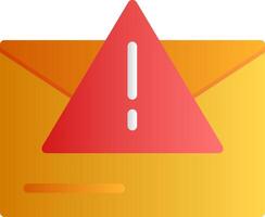 Warning Triangle Flat Gradient vector