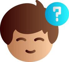 Question mark Flat Gradient vector