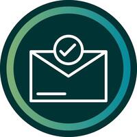 Checkmark Line double Gredient Circle vector
