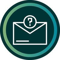 Question Mark Line double Gredient Circle vector