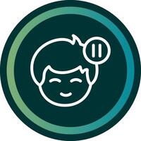 Pause symbol Line double Gredient Circle vector