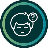 Question mark Line double Gredient Circle vector