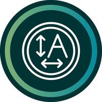 Text resizing Line double Gredient Circle vector