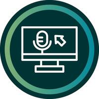 Voice commands Line double Gredient Circle vector