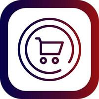 Cart Line Gradient Round Corner vector