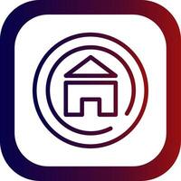 Home Line Gradient Round Corner vector