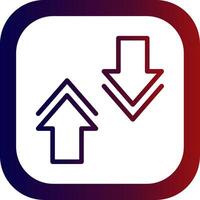 Collapse Line Gradient Round Corner vector