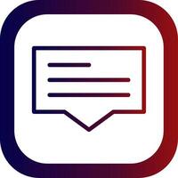 Comment Line Gradient Round Corner vector