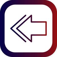Previous Line Gradient Round Corner vector
