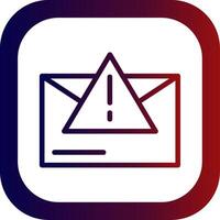 Warning Triangle Line Gradient Round Corner vector