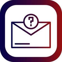 Question Mark Line Gradient Round Corner vector