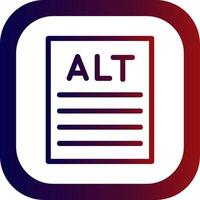 Alt text Line Gradient Round Corner vector