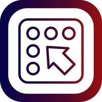 Braille support Line Gradient Round Corner vector
